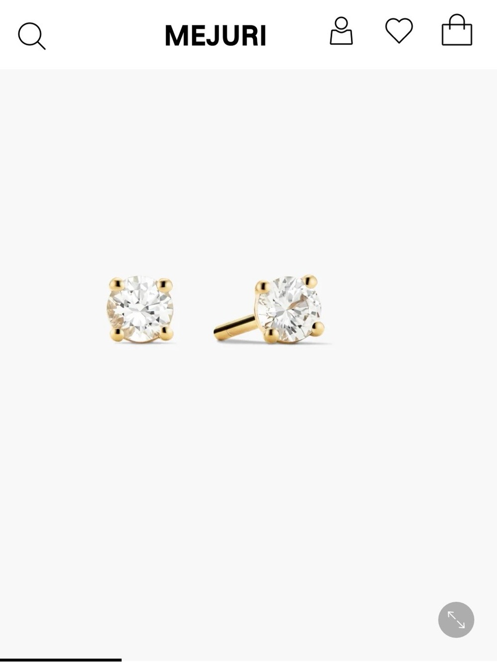 Mejuri white sapphire studs
